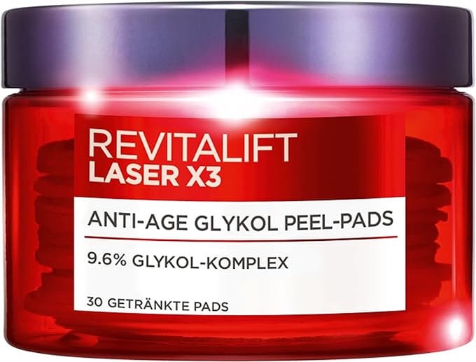 L'Oréal Paris RevitaLift Laser X3 Anti-Age Glycol Peel pads & Huidvernieuwing 30 ml
