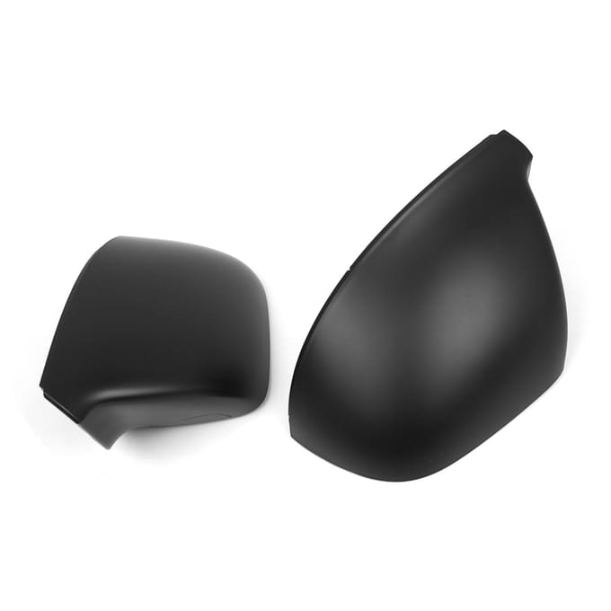 2 pièces Cache de rétroviseur Coque Remplacement pour VOLKSWAGEN TRANSPORTER T5T5.1T6 2010- Plus tard noire mate