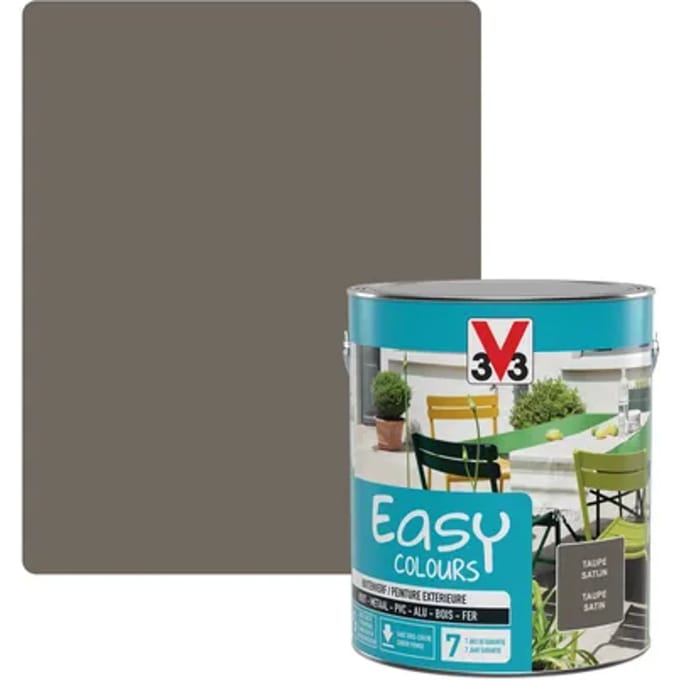 V33 Buitenlak Easy Colours - Taupe - Zijdeglans 2.5l