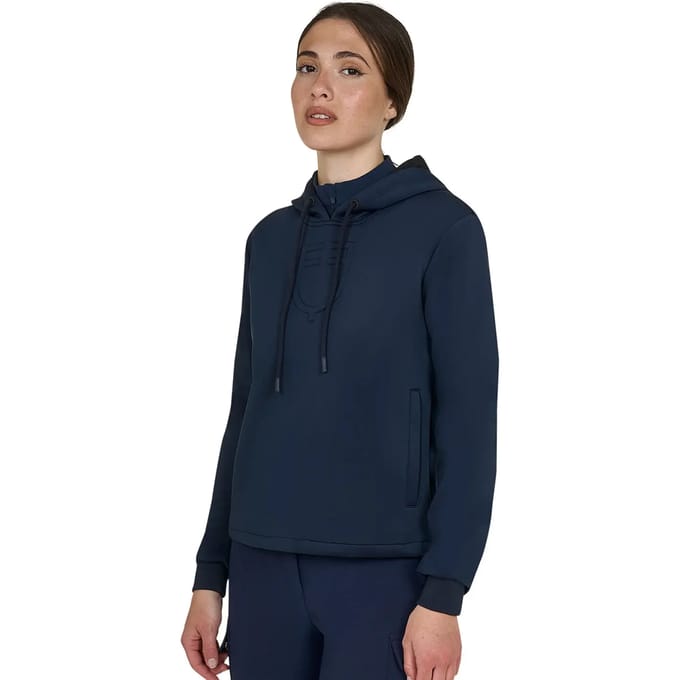 Vrouwen sweatshirt met capuchon en uitgesneden deel Equestro