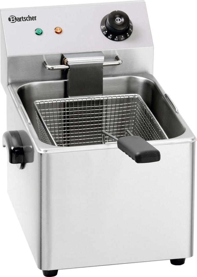Bartscher Friteuse enkele 8 Liter | 26.5(b) x 43(d) x 34(h) cm