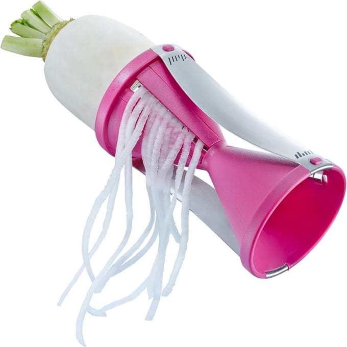 CLVP® Spiraalsnijder - Spiralizer - Mandoline Keukensnijder - Roze en Wit