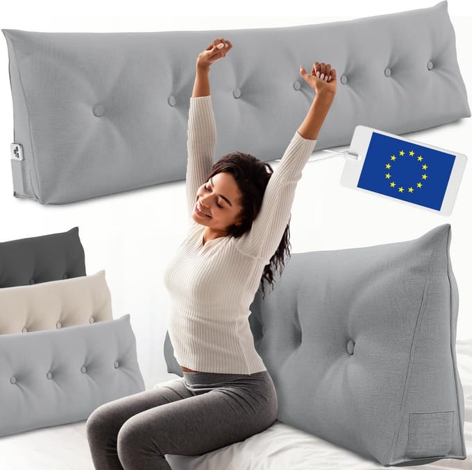 Extra Breed Rugkussen Hoek Kussen voor Bed en Bank 200 cm