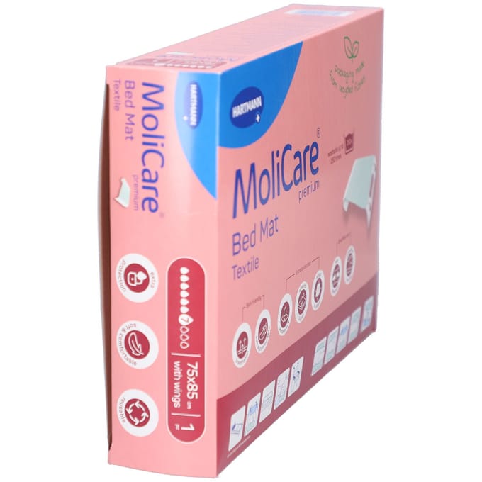 Hartmann Molicare Premium Bed Mat - Alèse textile lavable 75 x 85 cm (bordable) - 1 alèse