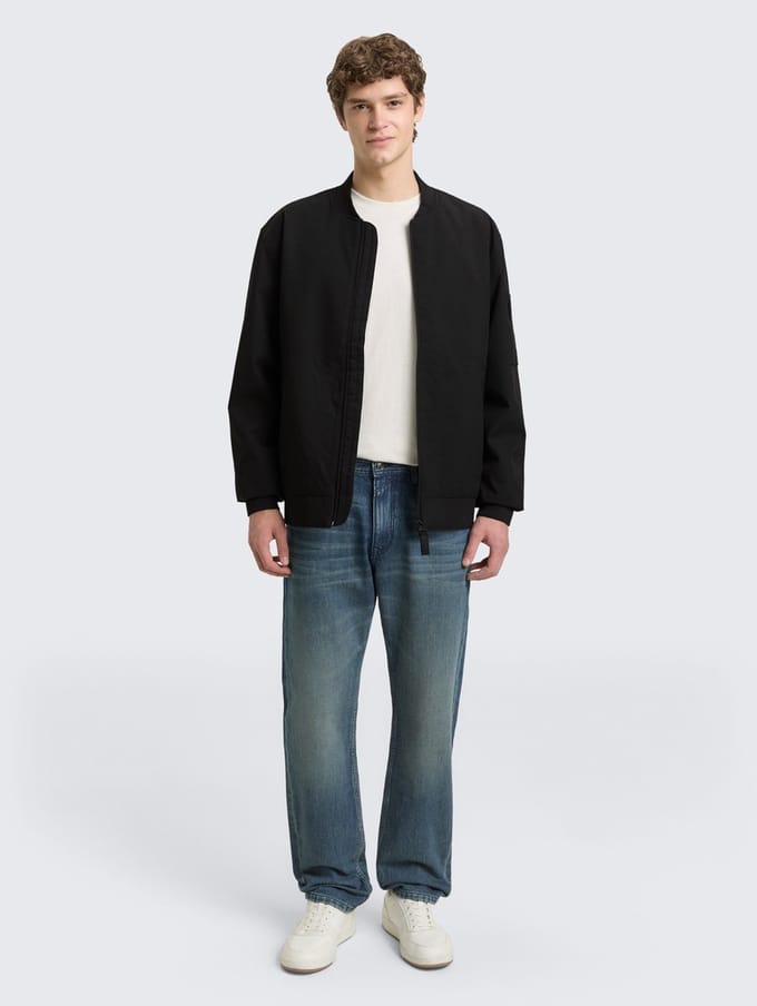 Tom Tailor Denim - Bomberjack van waterafstotend materiaal - Maat M - Black
