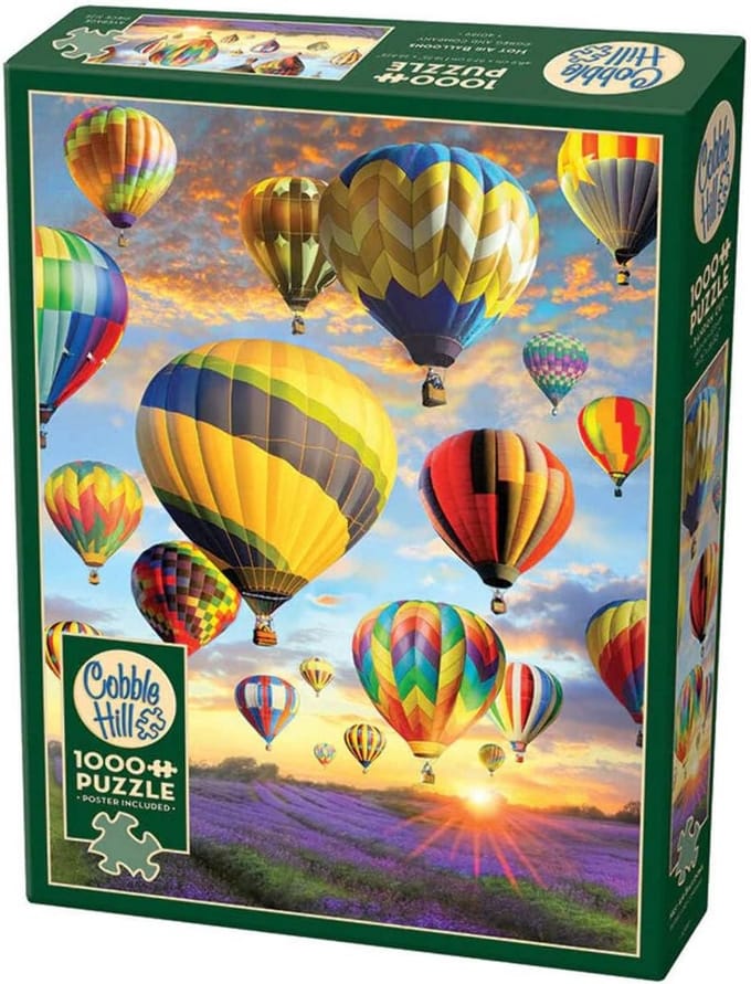 Puzzel 1000 stukjes met luchtballonnen en proefposter