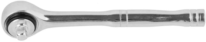 GEKO Reversible ratelsleutel - 1/4" - legerstaal - gepolijst chroom - knurled grip