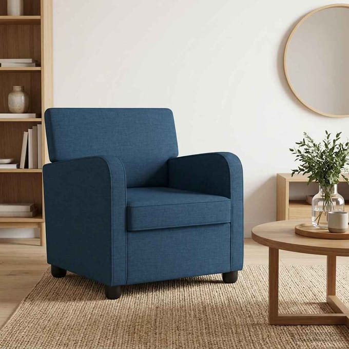 vidaXL - Fauteuil - Blauw - Stof