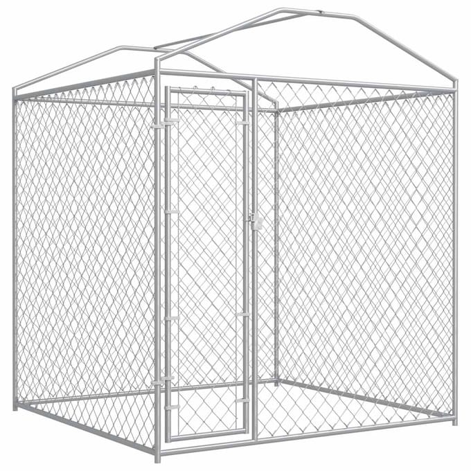 vidaXL Hondenkennel voor buiten met dak 193x193x225 cm