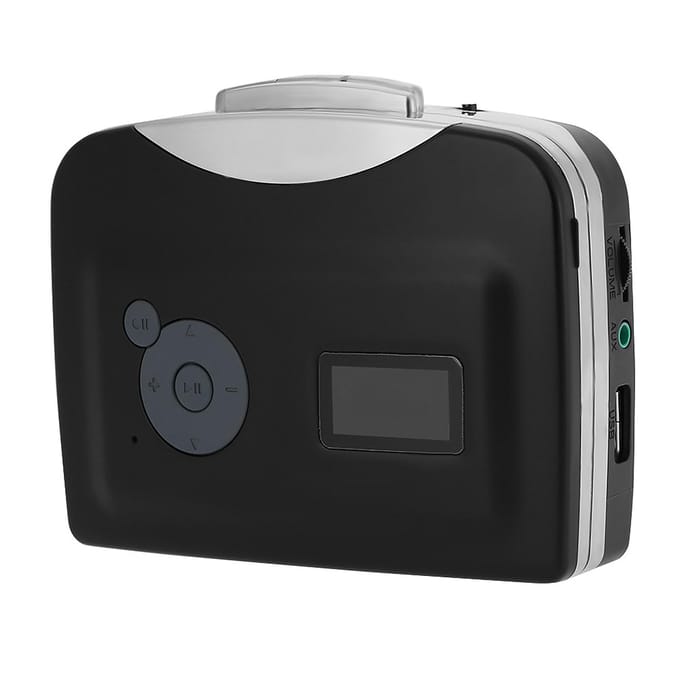 Convertisseur de cassette en MP3 ezcap230, sauvegarde sur disque Flash USB, partition automatique, enregistreur autonome noir