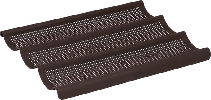 Lurch – Flexiform - bakvorm voor 3 stokbroden – silicone – geperforeerd – 36x28,5cm