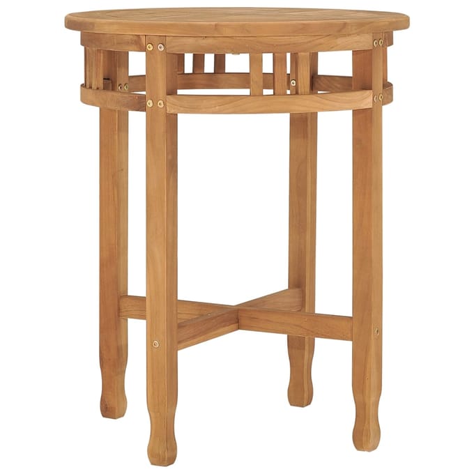 vidaXL - Bistrotafel - inklapbaar - Ø60x75,5 - cm - massief - teakhout