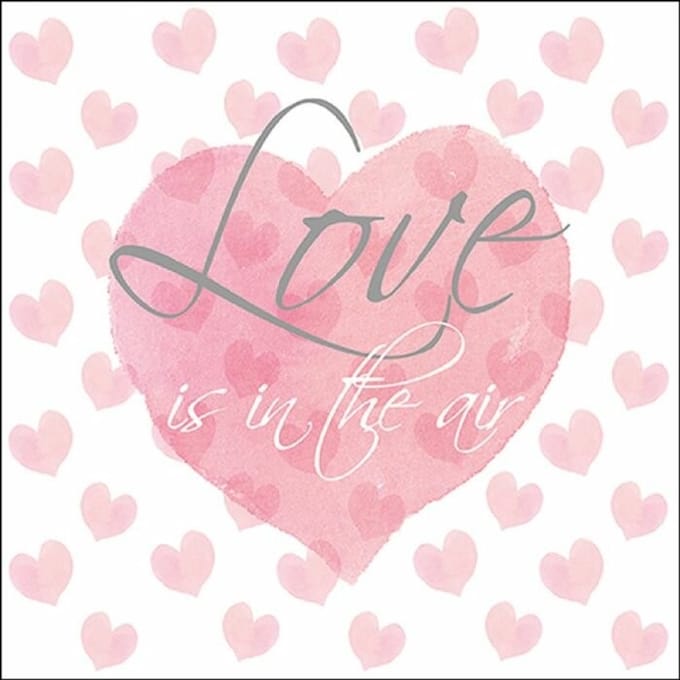 Lunch Servetten Love Letters - Ambiente - 33x33 cm