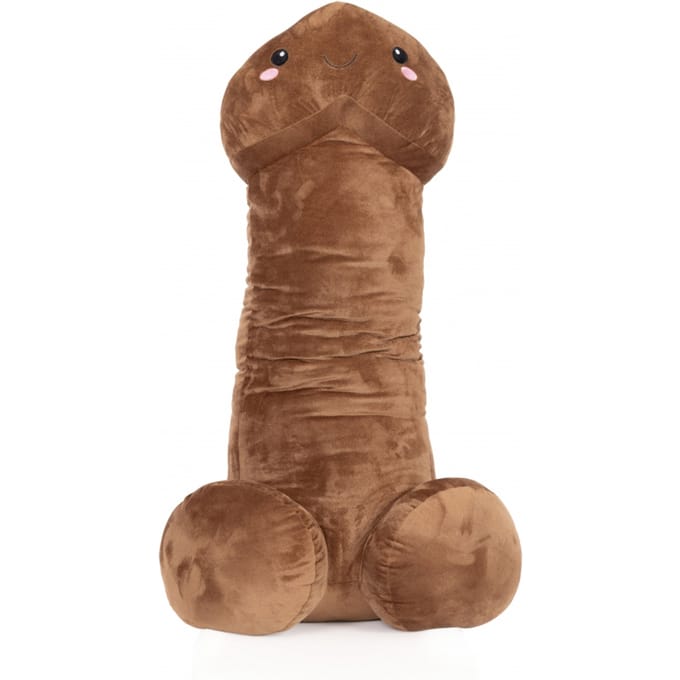 SHOTS - S-LINE Penis Plushie - Bruine knuffel van 100 cm - Grappig cadeau
