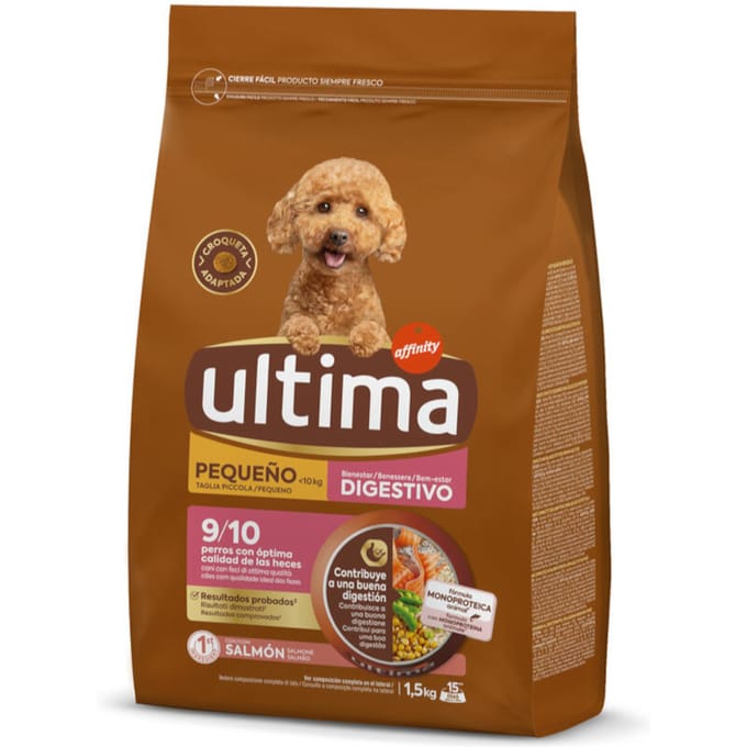 3kg(2x1,5 kg) Ultima Mini Sensitive Lachs Hundefutter trocken