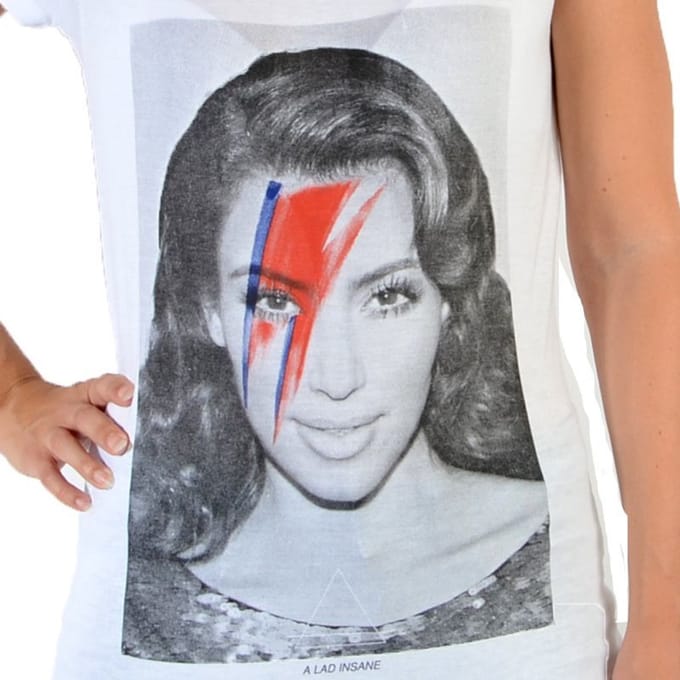 Kimono-T-shirt met Kim Kardashian