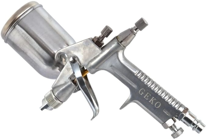 GEKO Mini spuitpistool - HVLP technologie - 200 ml - 0,5 mm nozzle - Verstelbare lucht- en verfregeling