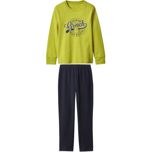 Lidl Kinder kerstpyjama The Grinch (Groen/donkerblauw, 98/104)