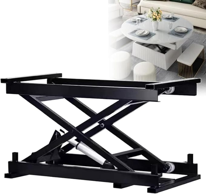 Schaarheftafel - Hydraulisch Hefplatform - Materiaal Behandeling - Afstandsbediening - 100 Kg Draagvermogen - Zwart