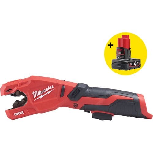 Milwaukee M12 PCSS-0 RAPTOR accu pijpsnijder RVS (body) 12V Li-ion