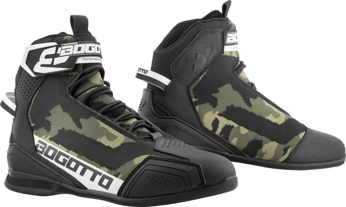 Bogotto Tokyo Camo Geperforeerde Motorschoenen - Laars