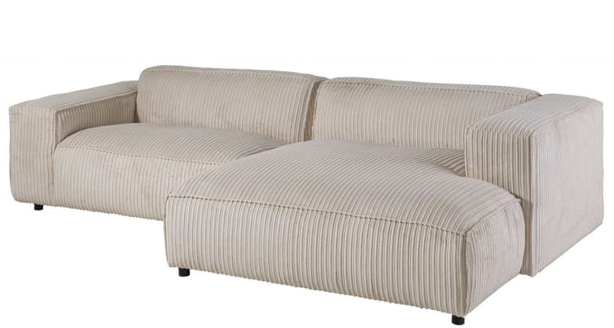 MASSIVMOEBEL24.DE hoekbank beige hout 279x164x69 cm (BxTxH) SOFAS gedemonteerd