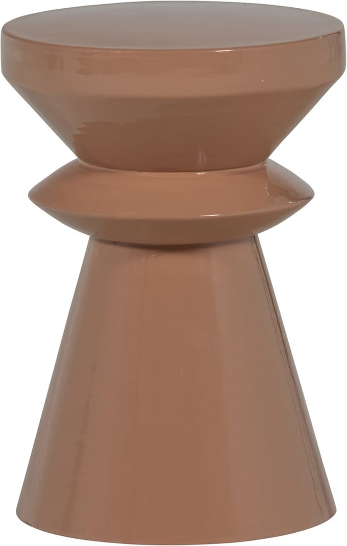 WOOOD Fedde Bijzettafel - Metaal - Oud Roze - 47x30x30