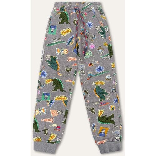 Oilily Pombre Broek- maat98/3T Forged Iron