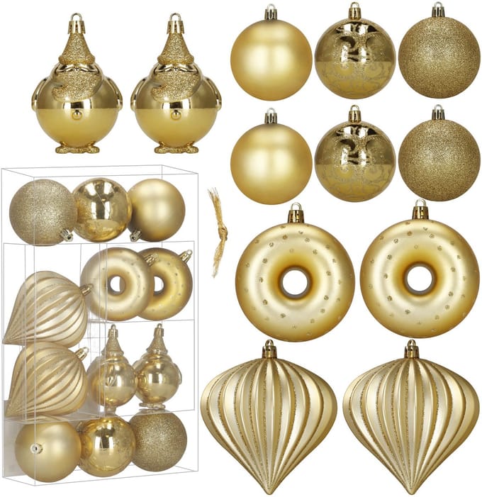 Kerstballen | 12 Stuks | 6 cm | Goud | Onbreekbaar