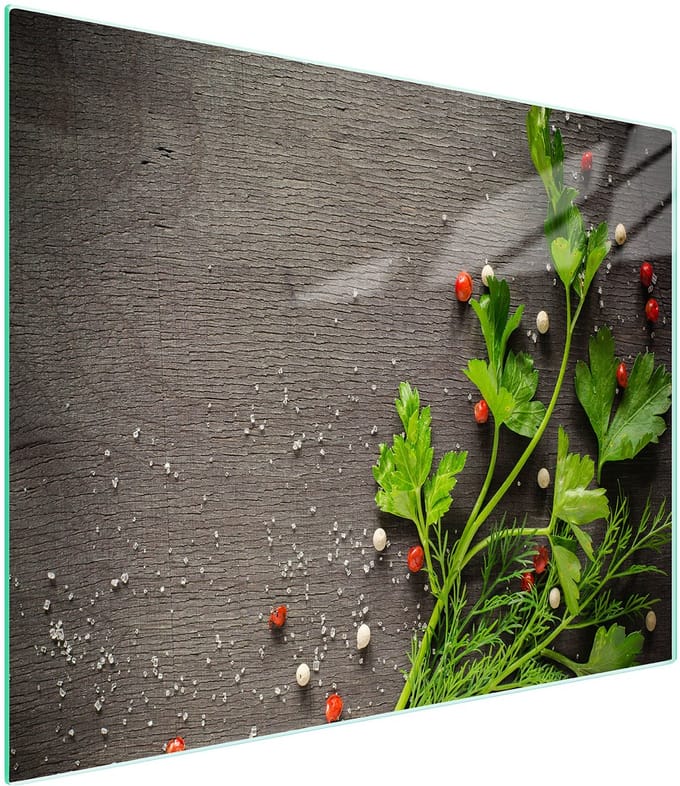 TMK ArtDeko Serie - Snijplank van Glas - 52x30 cm - Hartglas - Antislip