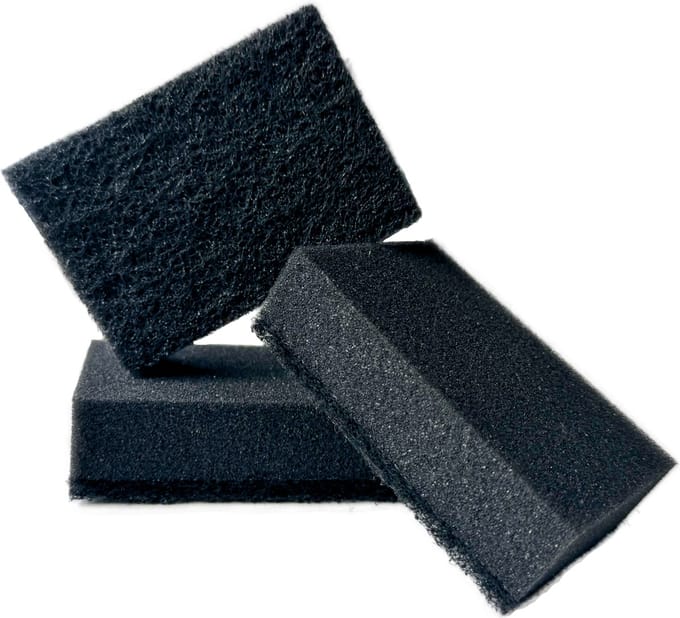 Zwarte Schuurspons - Set van 3 - Kwaliteit & Duurzaam - Perfect voor Schoonmaak - 3BMT®