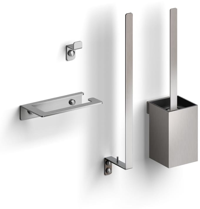 Clou Fold toilet accessoireset, rvs geborsteld