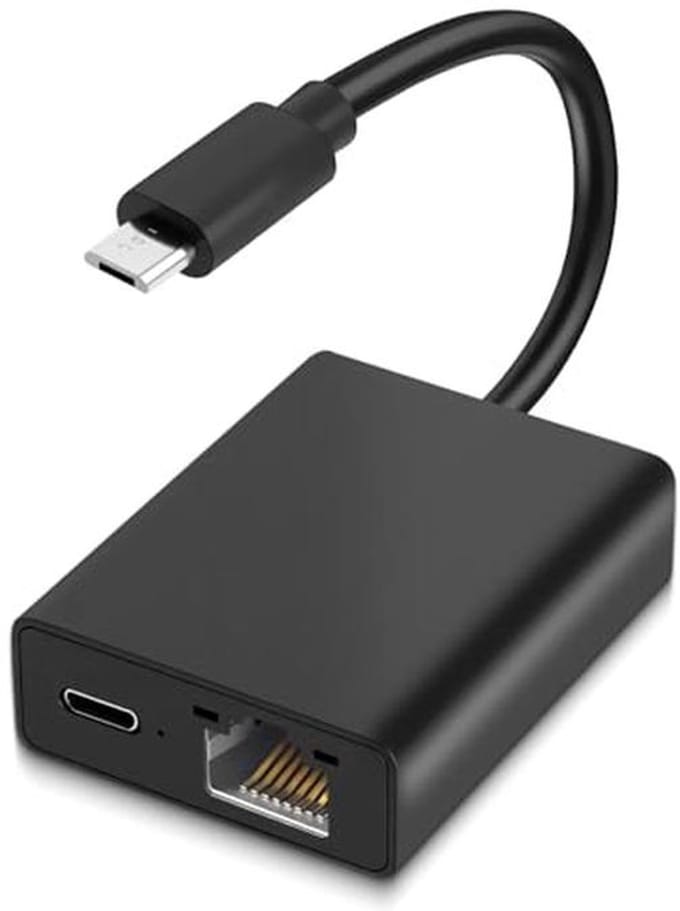 Ethernet-adapter Micro USB naar RJ45 voor streaming apparaten, tot 100 Mbps