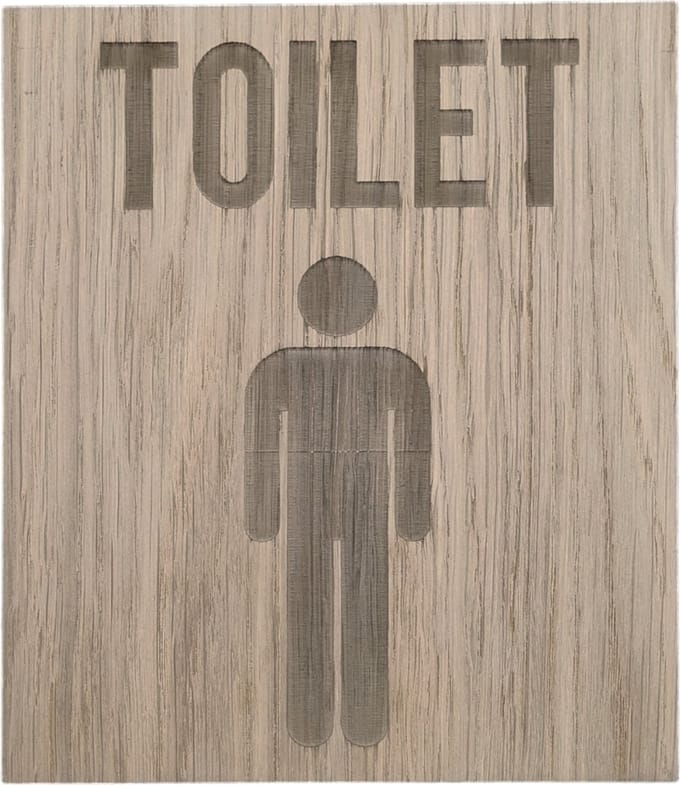 Bordje Toilet pictogram man - groot