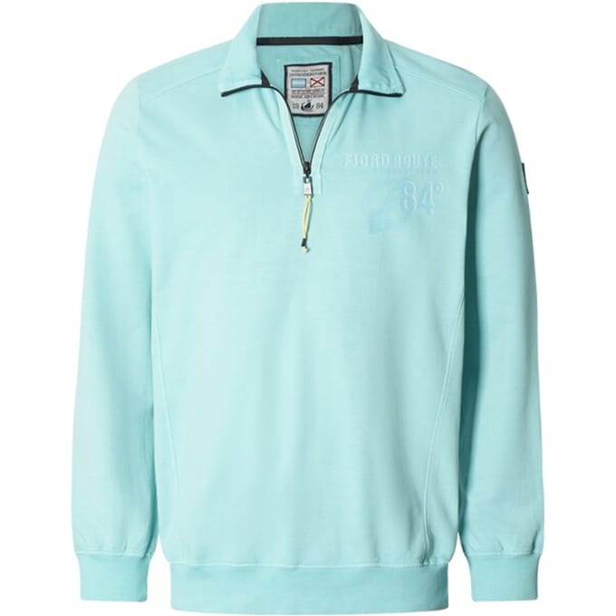 Jan Vanderstorm herren Sweatshirt - 52/54 - turquoise - Plus Size