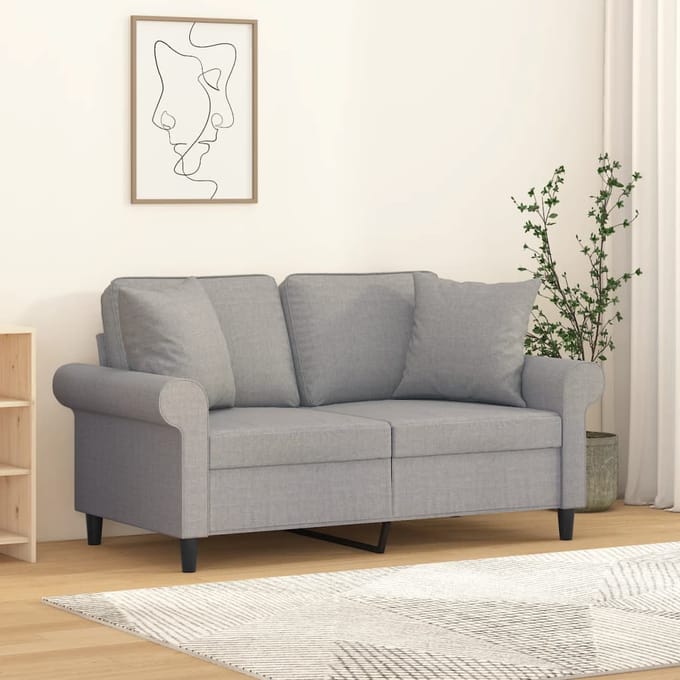 vidaXL - Sierkussens - 2 - st - 40x40 - cm - stof - lichtgrijs