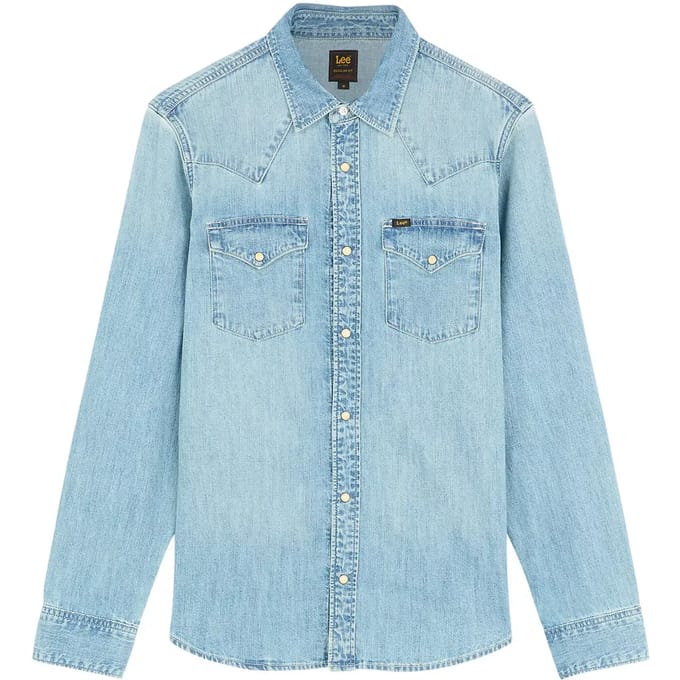 Lee Western Denim Regular Fit Overhemd Met Lange Mouwen Blauw M Man
