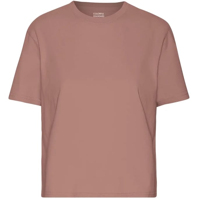 Dames-T-shirt Colorful Standard Organic Boxy rosewood mist