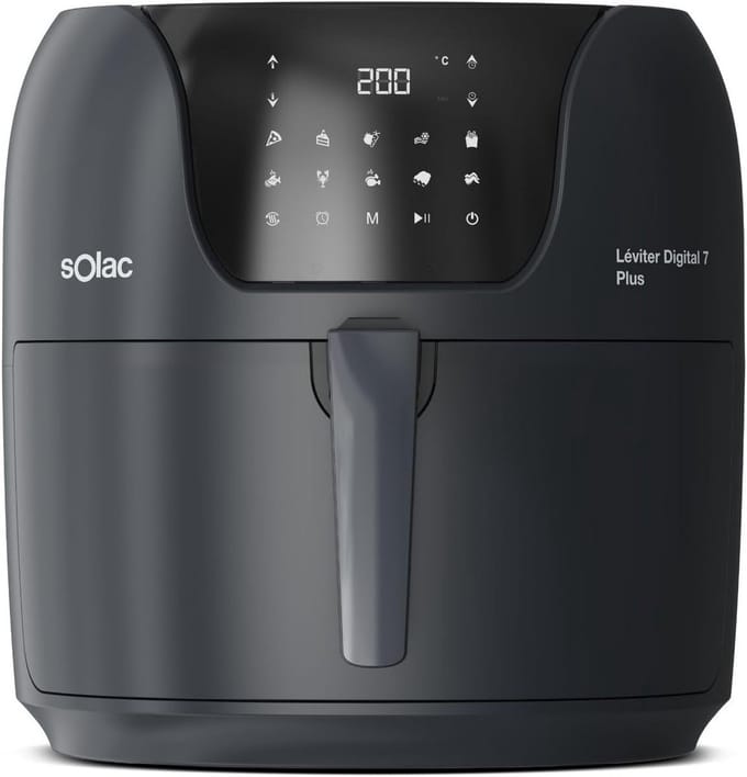 Grote Airfryer 7,4L - 1800W - Zwart - Met Touch Display en Timer