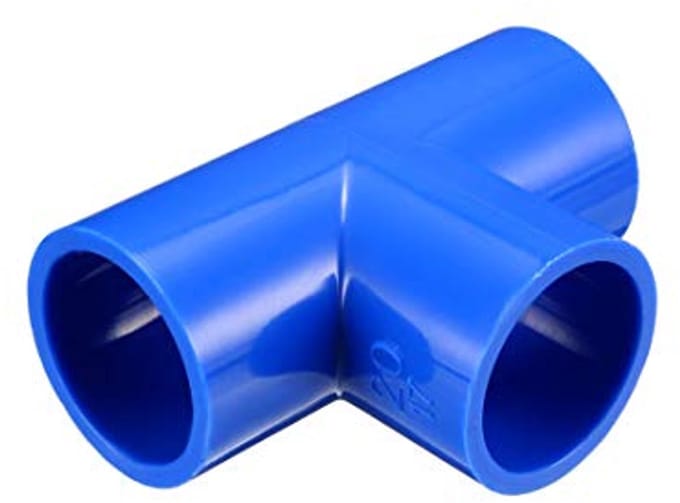Set van 10 stuks 20 mm PVC T-vormige slangverbinders met 3-weg aansluiting