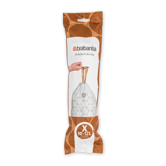 Brabantia PerfectFit Afvalzak met trekbandsluiting - 12 l - Code X - 20 stuks