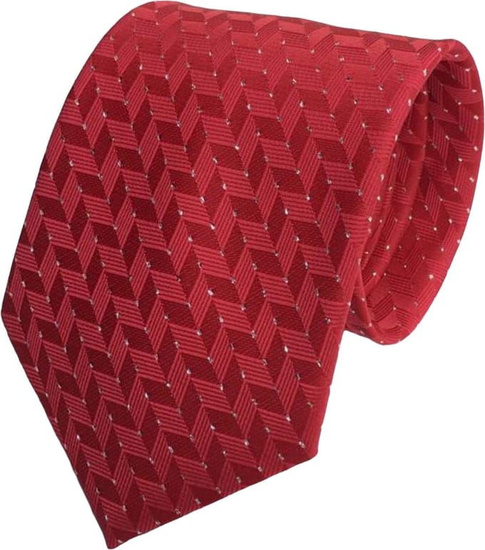 Fako Fashion - Luxe Stropdas - 145cm - 8cm - Rood Geruit