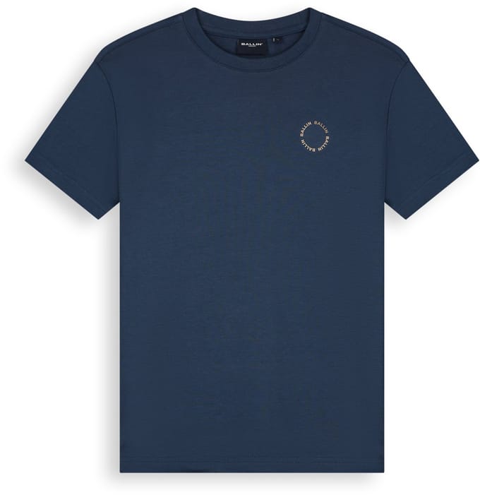 Ballin Amsterdam - Jongens Regular fit T-shirts Crewneck SS - Navy - Maat 10