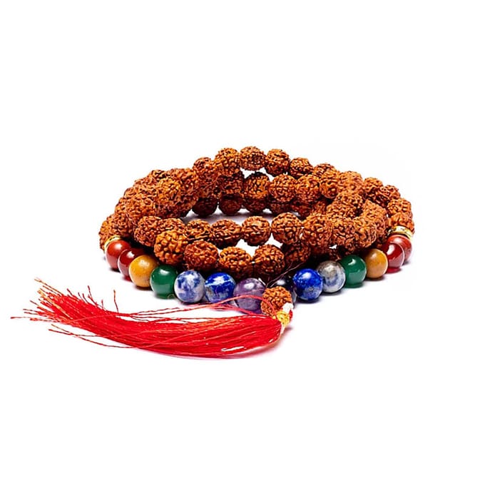 Mala Chakra Rudraksha - Wikkel Armband - 108 kralen - Halsketting
