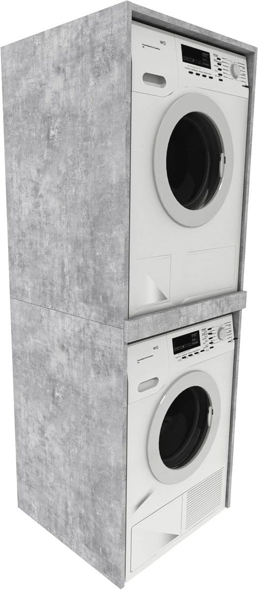 Wasruimte kast voor wasmachine en droger - 66 x 180 x 65 cm