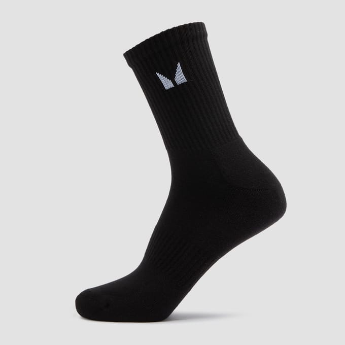 MP Unisex Crew Socks (3 Pack) - Black - UK 2-5