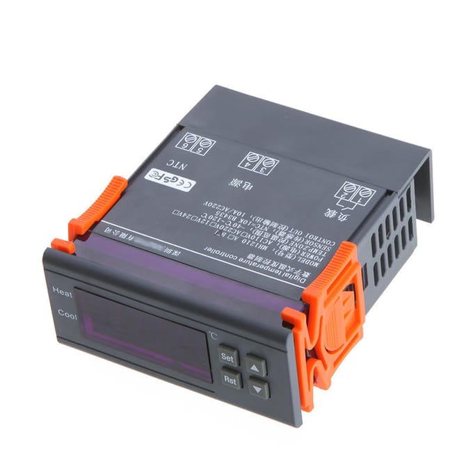 Digitale Temperatuurregelaar 220V 10A Thermostaat Aquarium/Alarm MH1210B gray