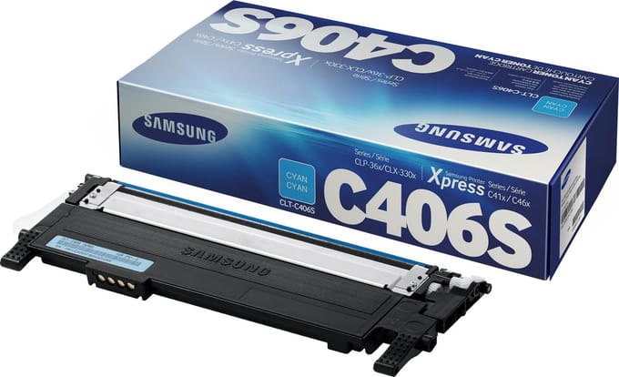 SAMSUNG CLT-C406S/ELS toner cyaan standard capacity 1.000 paginas 1-pack