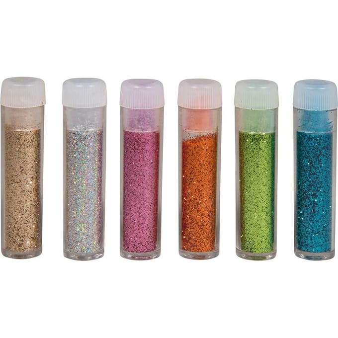 Biologische glitter "Minikleurenmix", 6 x 2 g - Rainbow