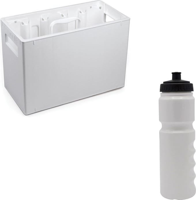 Bidonkrat Sportec wit met 10 bidons